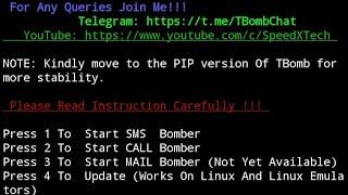 SMS bomber / CALL bomber install on termux