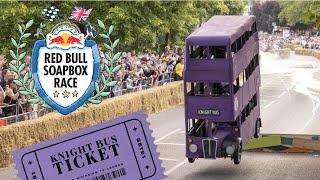 Harry Potter Knight Bus Attempts Red Bull Soapbox Race London 2024