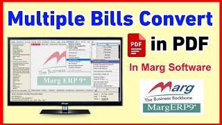 multiple bills convert in PDF IN MARG SOFTWARE 8434649593