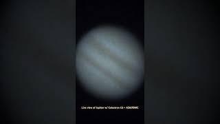 Live view of Jupiter w/ C6 + ASI678MC #jupiter #nexstar6se #c6 #asi678mc #celestron #space #planet