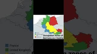 Occupation zones of Germany and Austria #europe #1946 #coldwar