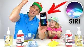 Siri управляет нашими слаймами! Челлендж  Siri picks my slime challenge ingridients / Сири Лизун