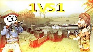 ИГРАЮ ПРОТИВ ЮТУБЕРА НА АИМ КАРТЕ В КСГО / CSGO 1VS1 / КТО ЛУЧШЕ ?