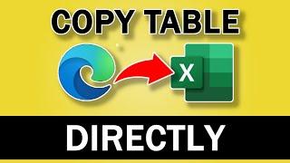 How to Copy a Website Table Directly into Excel