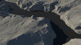 Simple terrain in Maya with texture deformer