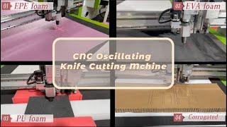 CNC Oscillating Knife Cutting Machine for Polyethyelene PE / XPE / EVA / PU Foam / Corrugated