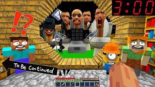 I FOUND REAL 100 SKIBIDI TOILET MONSTERS CHASING ME & NOOB MINION IN MINECRAFT! ANIMATIONS GAMEPLAY