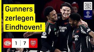 PSV Eindhoven - FC Arsenal | UEFA Champions League | DAZN Highlights