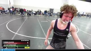 145 Lbs Quarterfinal - Jacob Durocher, Wrightstown Wrestling Club Vs Corbin Ramos, Kenosha Wrestli
