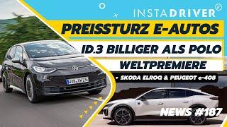 E-Autos Preissturz: ID.3 billiger als Polo + Skoda Elroq & Peugeot e-408 | Elektroauto News 187