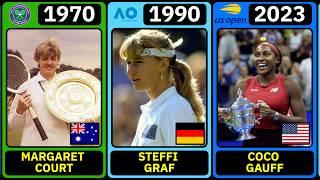 All Female Grand Slam Champions in the Open Era 