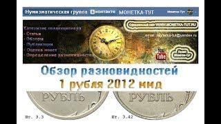 1 рубль 2012 ммд. Обзор разновидностей. Редкие монеты.