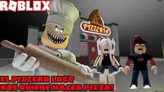 Queríamos Ir A Comer Pizza! Pero Un Pizzero Loco Nos Ha Encerrado! Escapando De La Pizzería! Obby