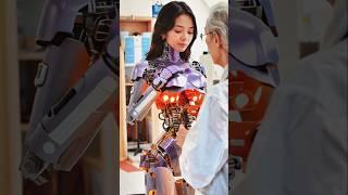 Elderly Inventor Repairing a damaged robot with Skin So Real #shorts #aiart #humanoid