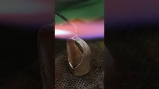 How to make a signet ring in 60 seconds.  #jewelrymaking #howtomakejewellery #signetring #shorts