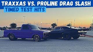 Traxxas Drag Slash Vs.  Proline Drag Slash Times Comparison | No Prep RC Car Drag Racing