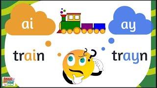 PHONICS- Test Your Spelling Skills! Are the words spelled with /AI/ or /AY/?