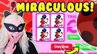 CAT NOIR TRADES AWAY *MIRACULOUS LADYBUG* in ADOPT ME ROBLOX! | Adopt Me Trading