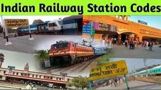 List of All Indian Railway Station Codes || Indian Railways || Railway Station Codes of India