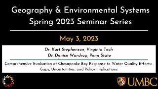 Spring 2023 GES Seminar Series with Drs. Kurt Stephenson & Denice Wardrop