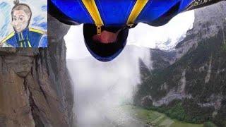 Flying my wingsuit through a waterfall.