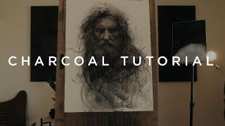 How To Draw With Charcoal | Realistic Portrait Drawing