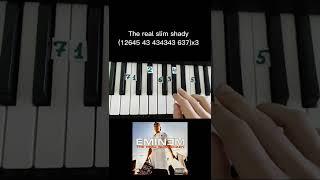 How to play the Real slim shady on piano  tutorial