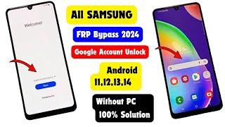 Finally New Method All Samsung FRP Bypass  Unlock 2024 All Android 12,13,14 | Google Account Remove