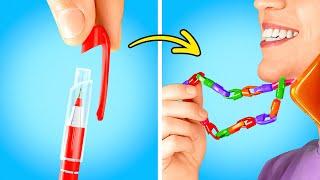 Recycle Your School Stuff! ️️ Cool & Fun DIY Hacks! 