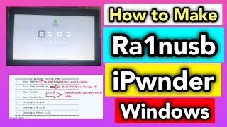 How to make Ra1nusb IPwnder 2022 | Pwndfu mode on windows | #ra1nusb