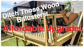 Modern Deck Railing Using These Cheap And Easy To Install Aluminum Balusters And Rail Brackets