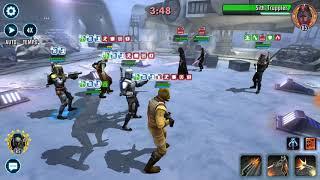 SWGoH - Bounty hunters (Jango lead) vs. EP + Darth Revan