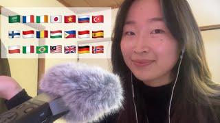 trigger words in different languages ASMR~lots of mouth sounds too!