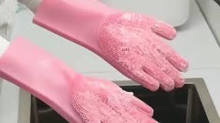 Dishwashing Cleaning Gloves Magic Silicone Rubber