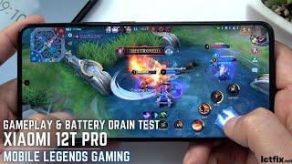 Xiaomi 12T Pro Mobile Legends Gaming test | Snapdragon 8+ Gen 1, 120Hz Display