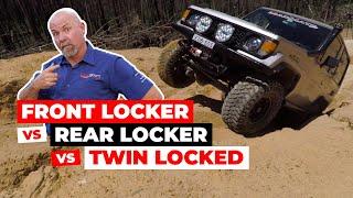 Front Locker vs Rear Locker vs Twin locked Differential - Off Road test comparison