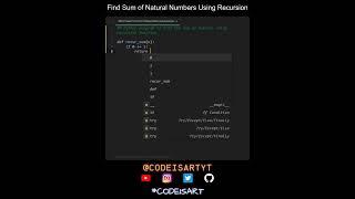 Find Sum of Natural Numbers Using Recursion in Python | Python Examples | Python Coding Tutorial