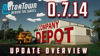 Motor Town: 0.7.14 Update Overview - Company Depots, Quarry Truck, B-Double Grain Trailer and More!