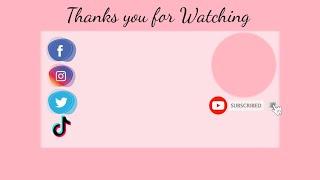 Free Outro Pink Template | no text | no copyright