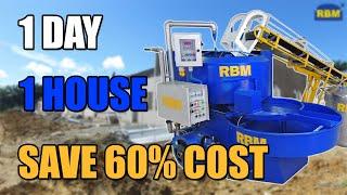 Build Concrete House in 1 DAY!! With RBM 3 IN 1 Foam Concrete Machine (HOW IT WORKS)