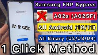 Samsung A02s A025F U2 U3 U4 Android 11 Frp Bypass 2021 |Without Smart Switch |Not Alliance Shield X