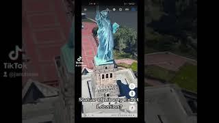 Statue of Liberty Exact Location #statueofliberty #newyorkcity #natgeotravelpic #googleearth #earth