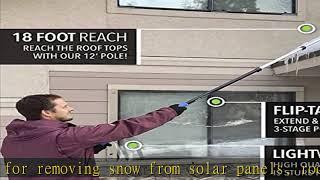 EVERSPROUT Never-Scratch SnowBuster 5-to-12 Foot (Up to 18 ft Standing Reach) | Pre-Assembled Exten