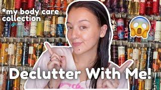 DECLUTTER MY MASSIVE BODY CARE COLLECTION WITH ME!