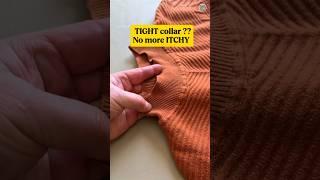 How to Fix a High Sweater Collar | DIY Solution for Itchy Necklines #shorts #sewing #tipsandtricks