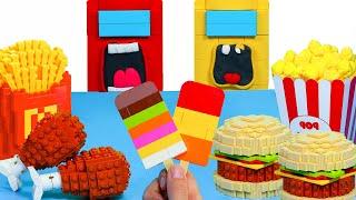 LEGO Food Challenge - AMONGUS ANIMATION MUKBANG In Real Life