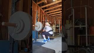 Front Squat 385 lbs 3 reps 3rd set roller 