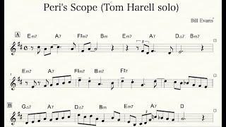 【Peri’s scope】Tom Harrell Trumpet solo (Transcription) inB