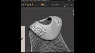 Первый опыт создания стилизованной шерсти #shorts #3d  #3dmodeling #zbrush #characterdesign