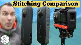 Stitch Line Comparison - insta360 ONE X2 vs ONE X vs ONE R